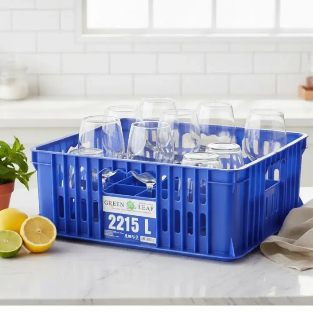 Rak Gelas 25 Sekat Conner gelas 2215 L GREEN LEAF