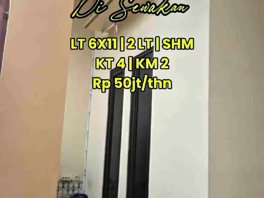 Wilson Disewakan rumah 2 lantai siap huni di poris indah