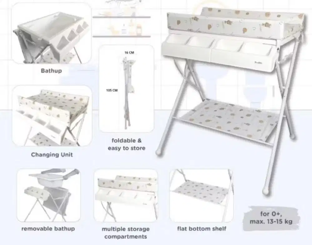 Changing Table Baby Tafel, Meja Ganti Popok dan Mandi