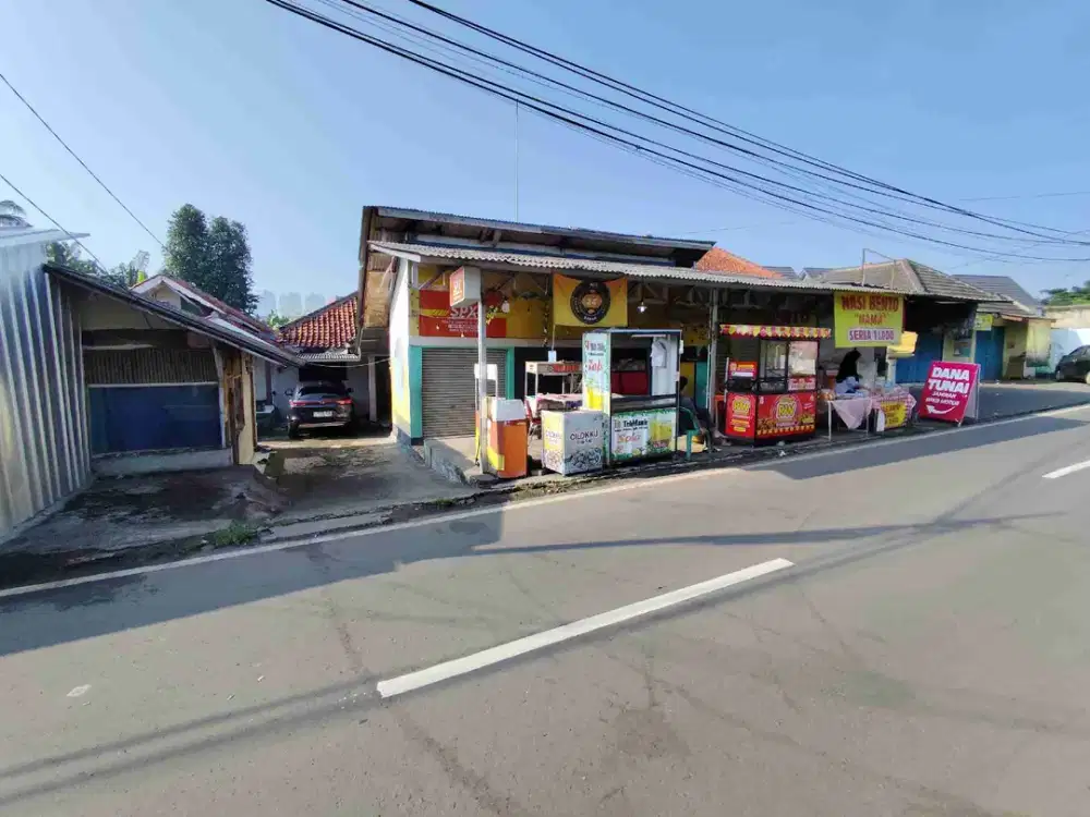 di jual rumah plus kios di depan jalan utama Pagedangan BSD dekat qbig