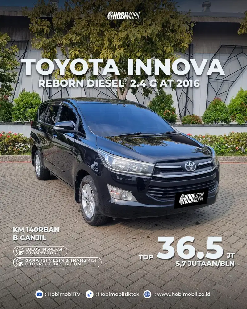 Kijang Innova g reborn 2.4 solar at 2016 garansi mesin transmisi 5th
