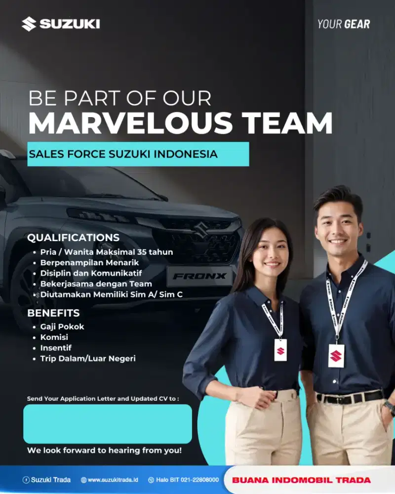 Dibutuhkan Sales Otomotif Penghasilan Unlimited