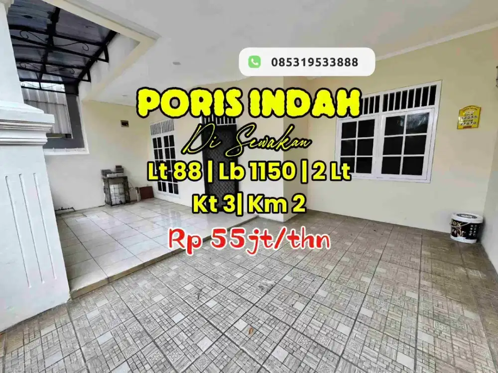 Wilson Disewakan rumah 3 kt di poris indah