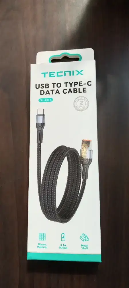 Tecnix CBL-833C Kabel Data Charger 3.1A Fast Charging