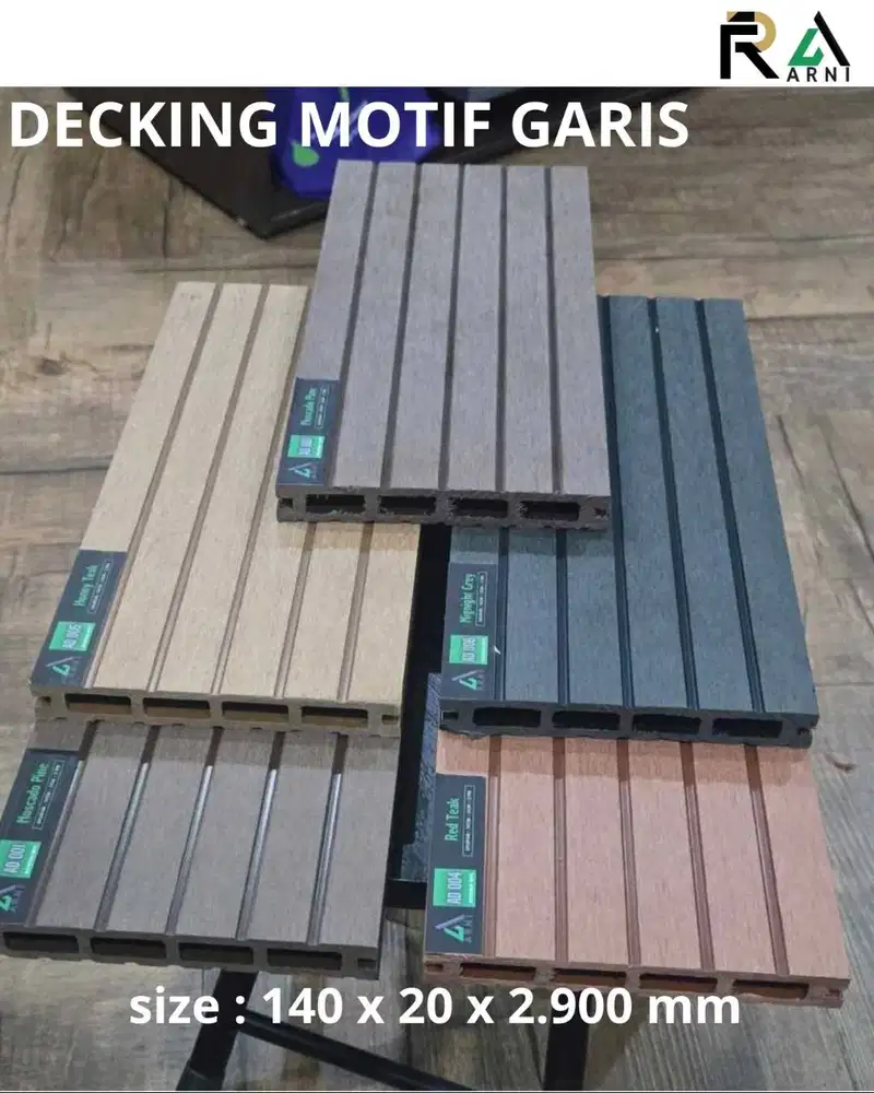 Decking Arni Motif Garis – Panjang 2,9M Tampilan Natural & Modern