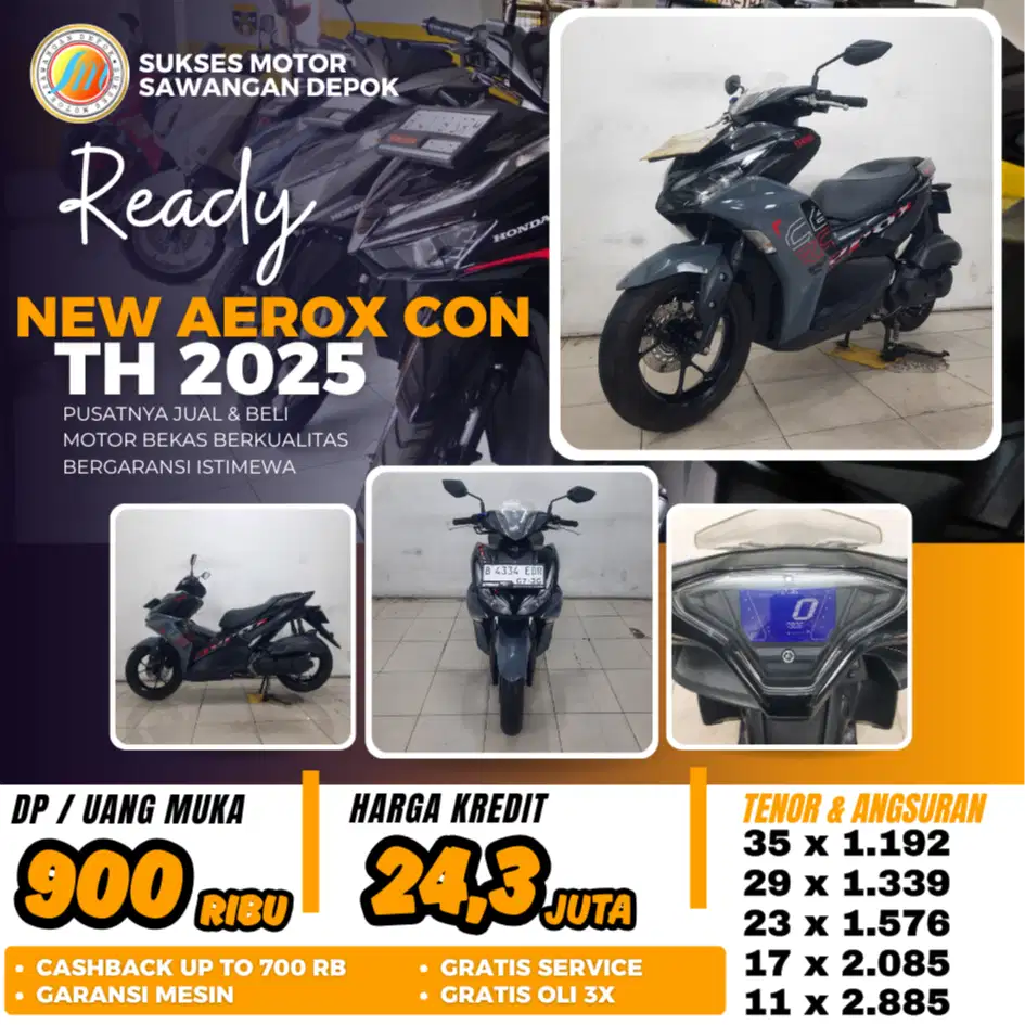 BERGARANSI AEROX NEW CON TH 2025 UNIT MULUS ISTIMEWA BISA KREDIT