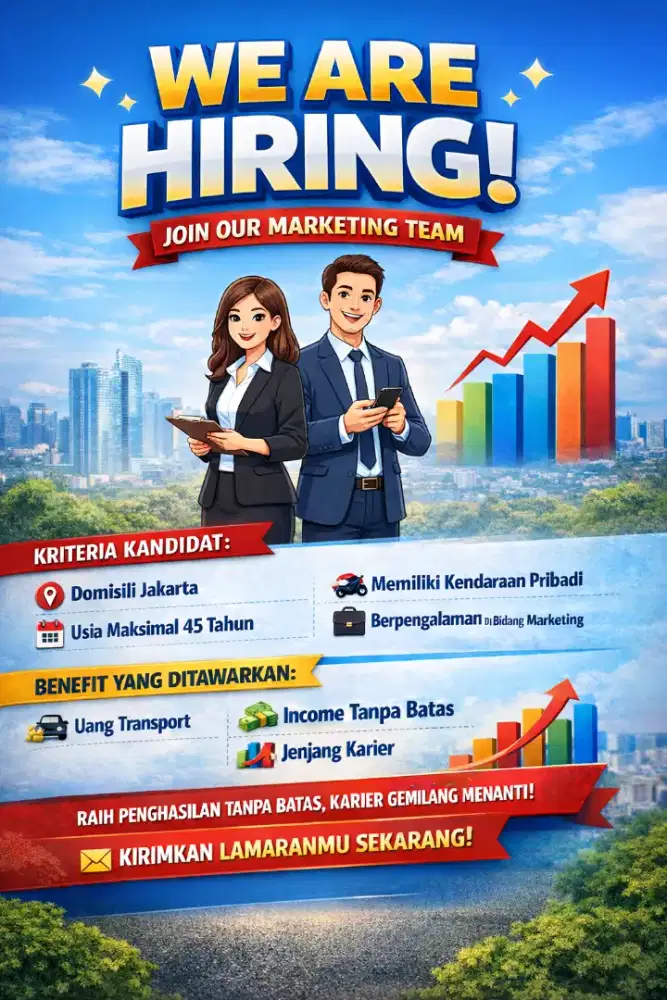 Dibutuhkan tenaga marketing