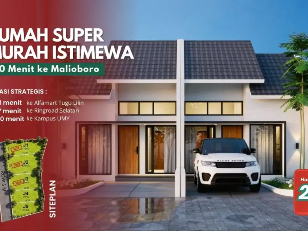 Jual Rumah Ringroad Selatan Dekat Lapangan Kasihan 100m ke Jl Utama