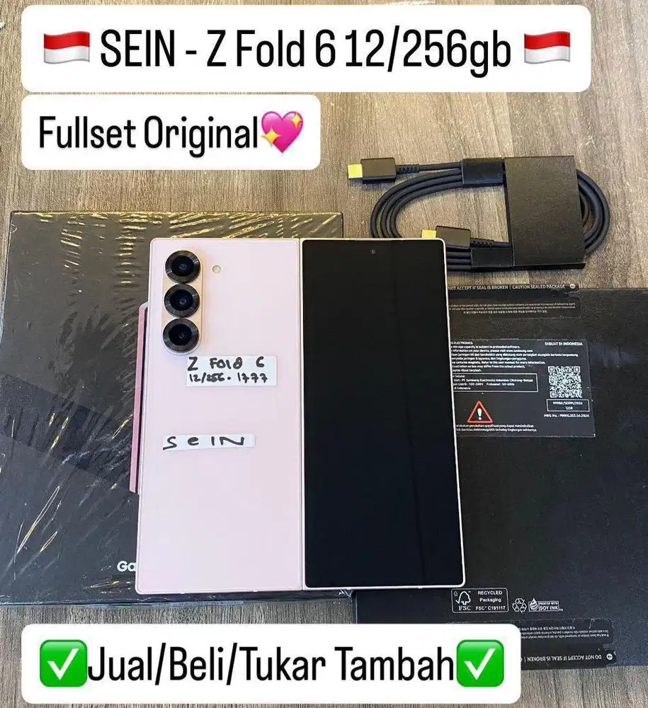 Samsung Zfold 6 12/256 Gb Pink Resmi sein Bisa cicilan