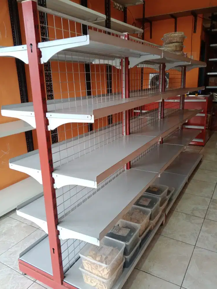 Rak Gondola Minimarket ( double = untuk di tengah ruangan)