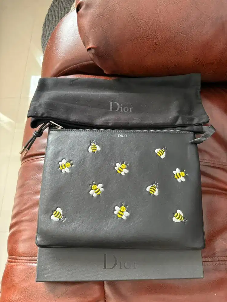 clutch christian dior x kaws