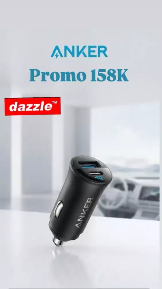 Saver anker car charger 30 Watt 2 port black