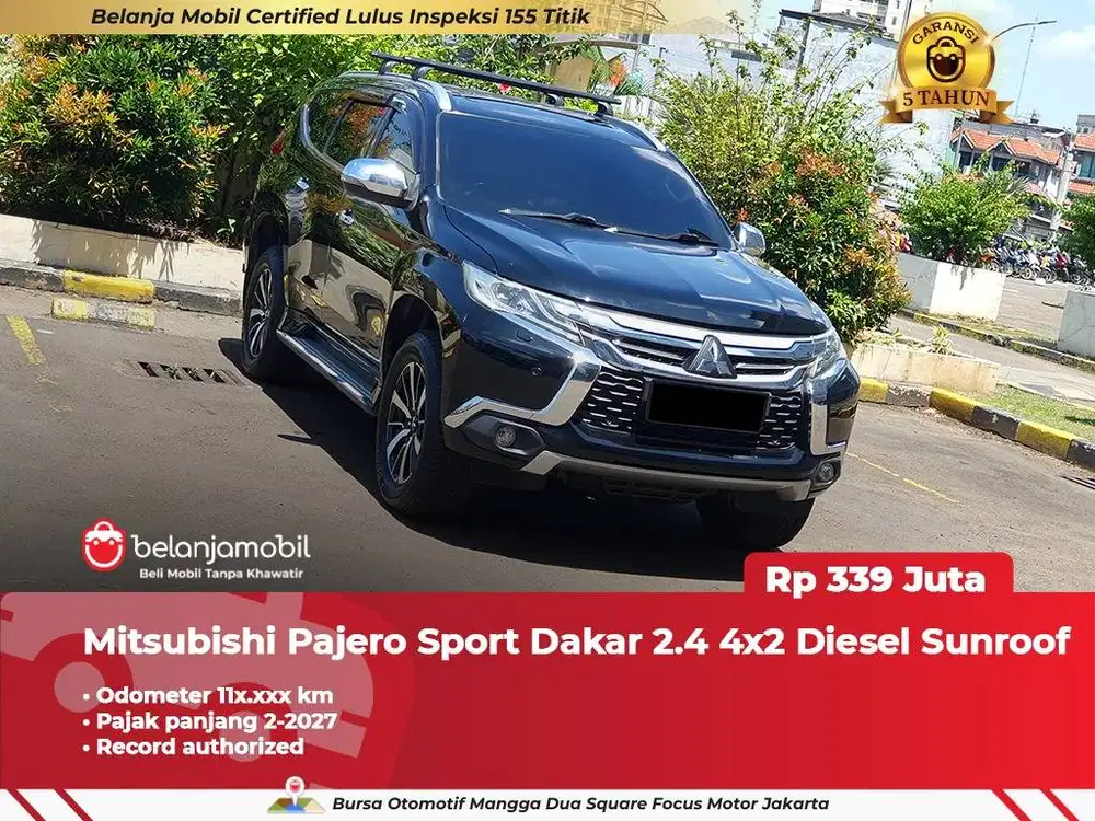 [ GARANSI 5TH ] Mitsubishi Pajero Sport Dakar 2.4 Sunroof 2018 2019