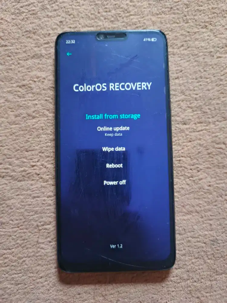 Oppo F7 4/64 bootloop recovery mode