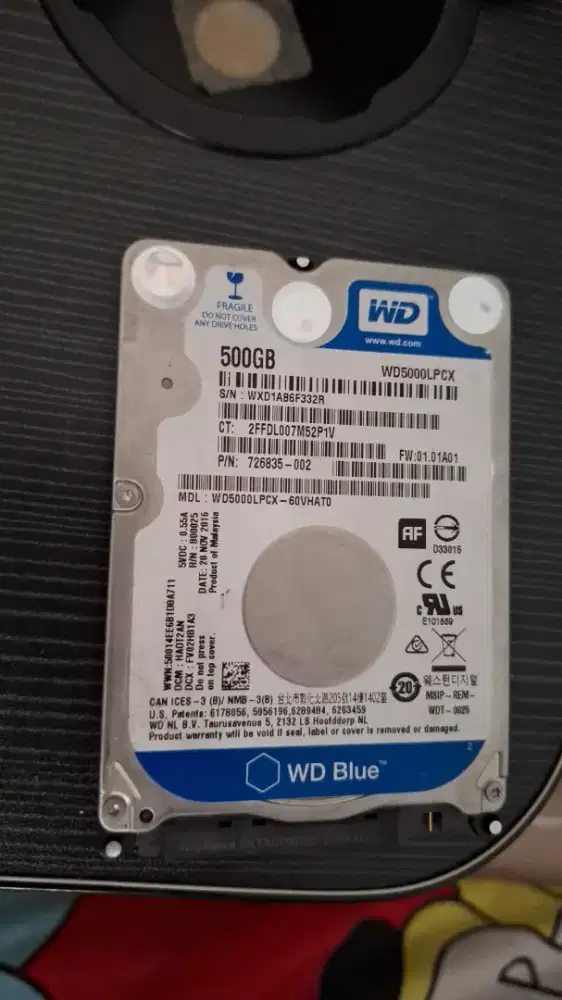 Bismillah dijual hardisk laptop slim 500gb kondisi oke tes oke