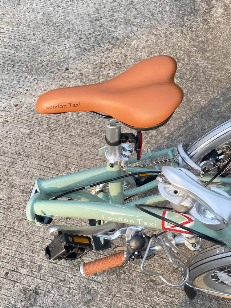 Sepeda London Taxi Chromoly Folding Bike 16 Inch Warna Jade