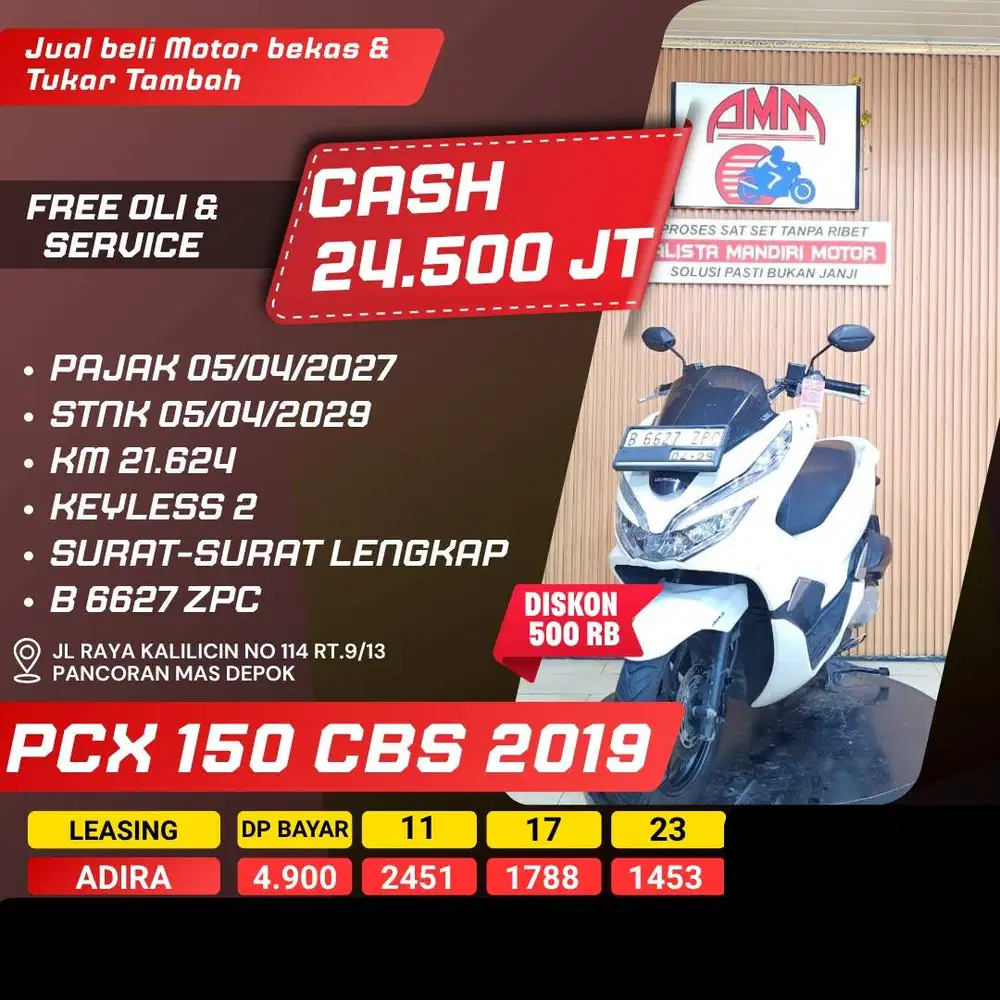 PCX 150 CBS 2019 PAJAK HIDUP REMOT 2 CC 0% KREDIVO INDODANA ALISTA