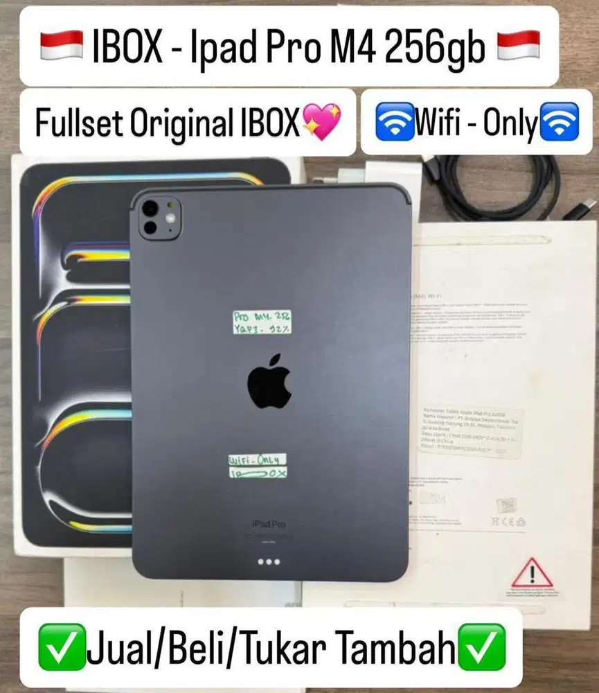 Ipad Pro M4 11 inch 256 Gb Space black Ibox Bisa cicilan