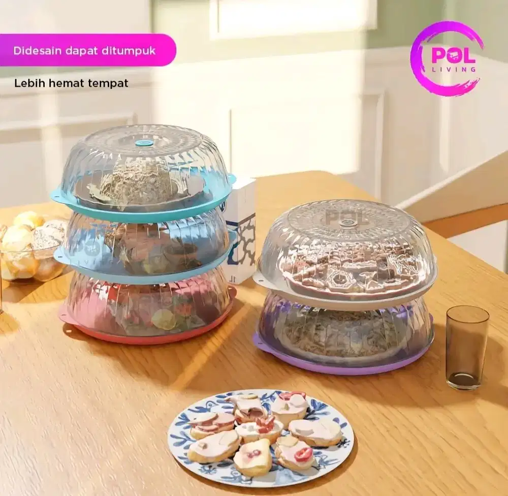 Tudung saji warna putih transparan