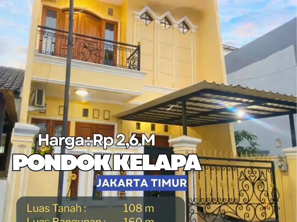 Komplek Marinir Pondok Kelapa – Rumah 4 KT, SHM, 2,5M Nego ZN100