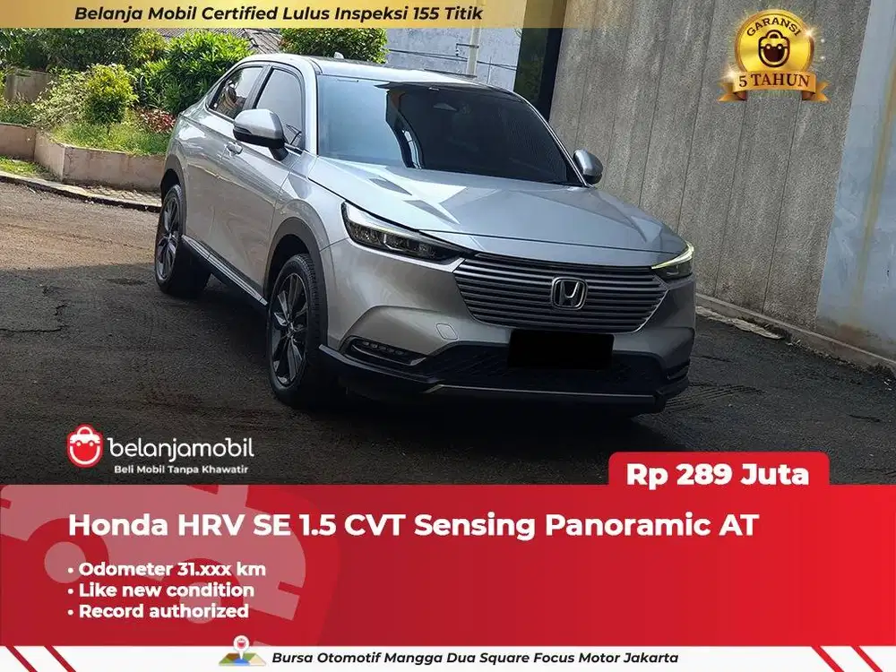 [ GARANSI 5TH ] Honda HRV HR-V HR V SE 1.5 Sensing Panoramic 2022 2023