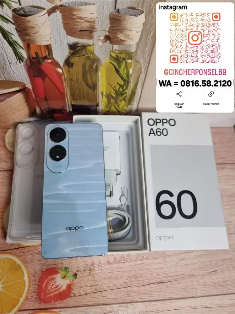 Jual hp likeNEW Oppo A60 8/128 mulus istimewa