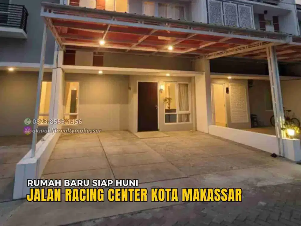 Rumah Baru Siap Huni 2lt Racing Center Dekat Kampus UMI Makassar
