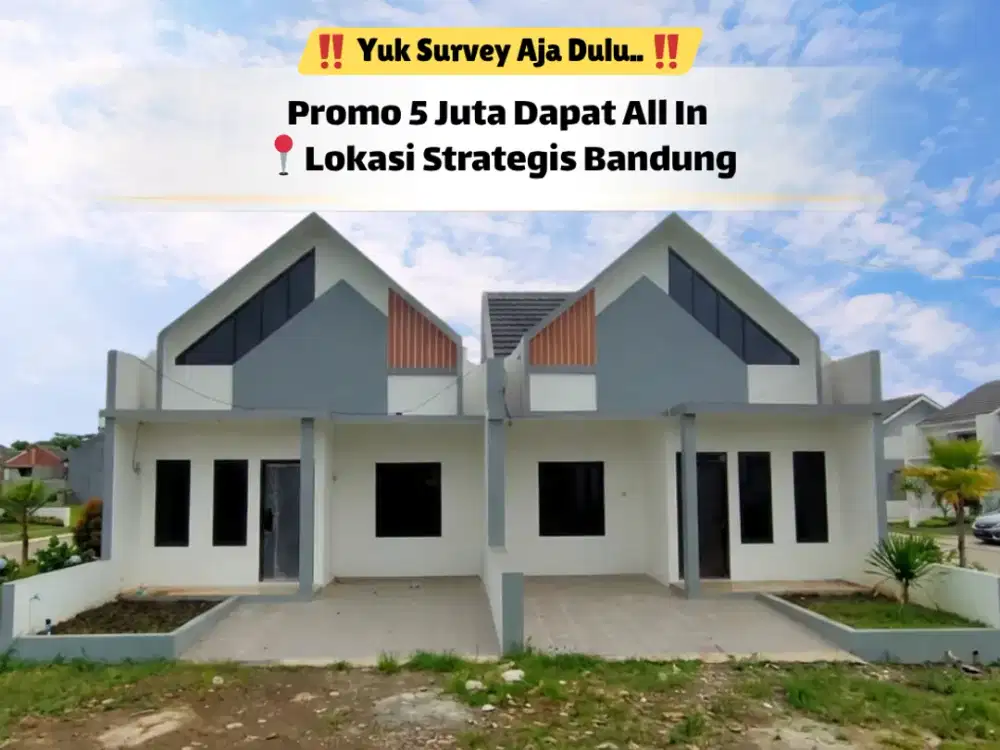 DP 5 Juta All In! Rumah 2KT Dekat Tol