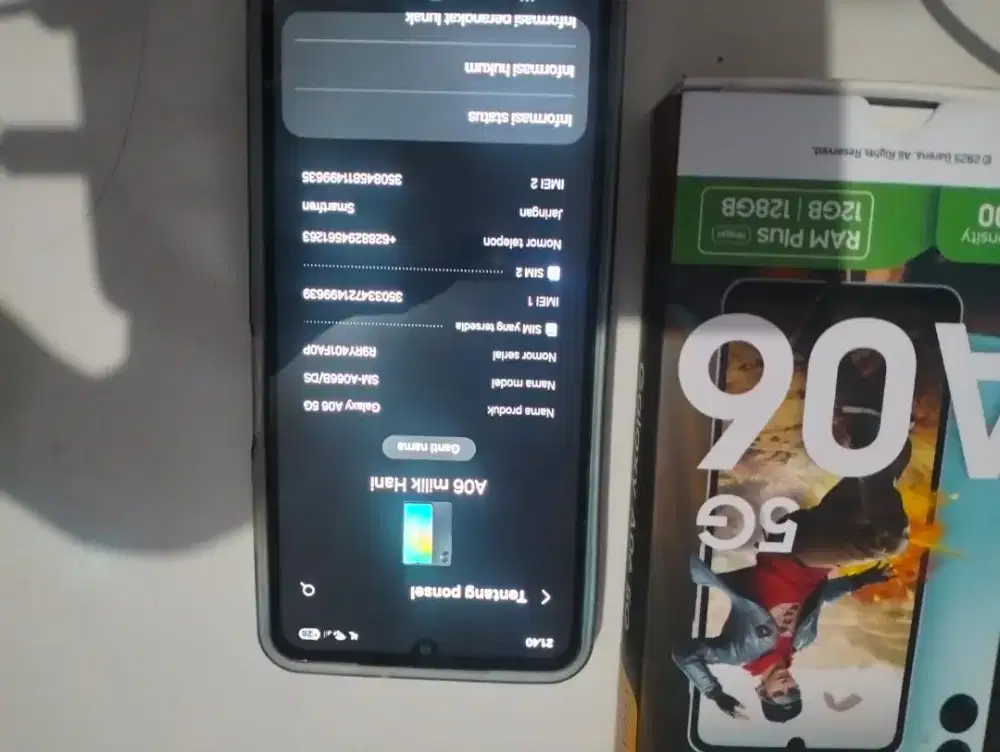 SAMSUNG A06 5G  ram 6/128