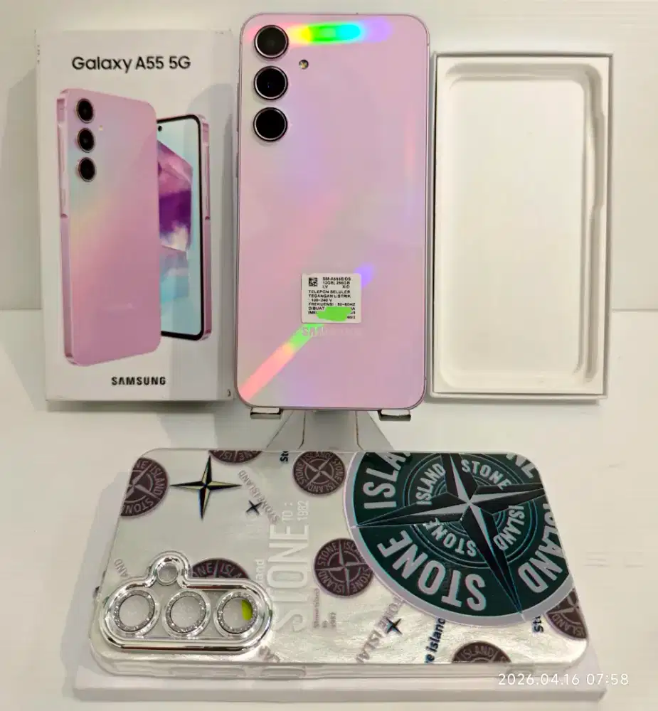 Samsung A55 5G 12/256 Gb Likenew 100% Garansi On 30 Apr 26 bs Tt/BT