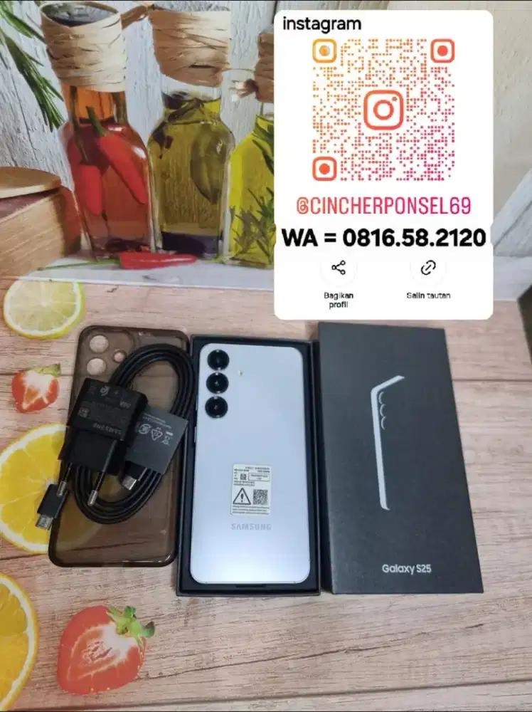 hp siap pakai SAMSUNG S25 ram 12gb 5g grns aktif 04 26 free adaptor