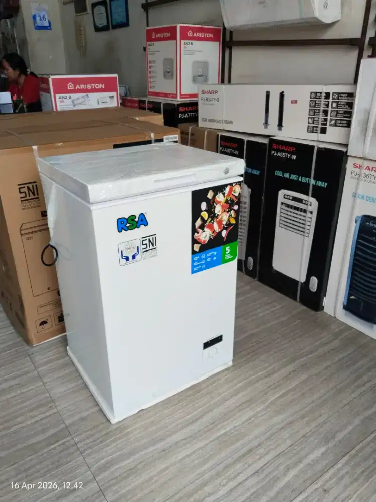 Freezer GEA 100 Liter, garansi resmi, Cicilan tanpa DP, Syarat KTP