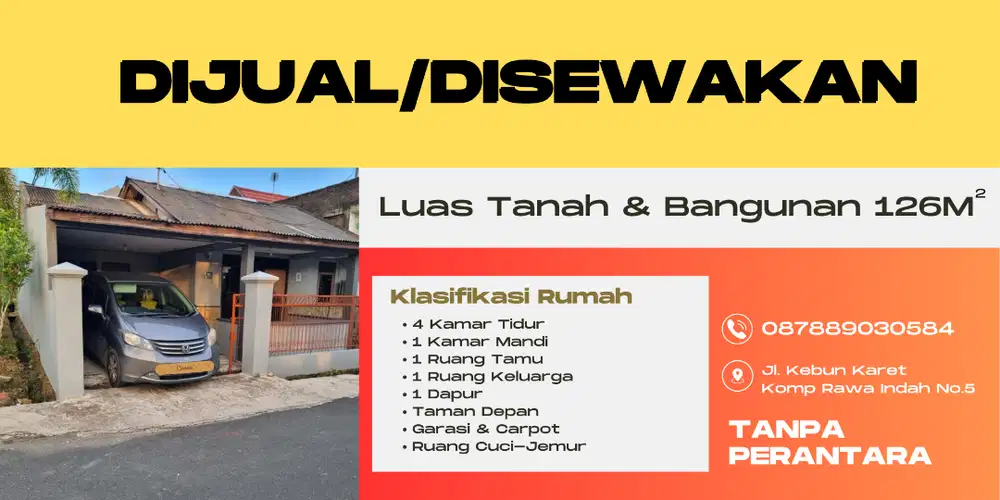 DIJUAL RUMAH LOKASI STRATEGIS