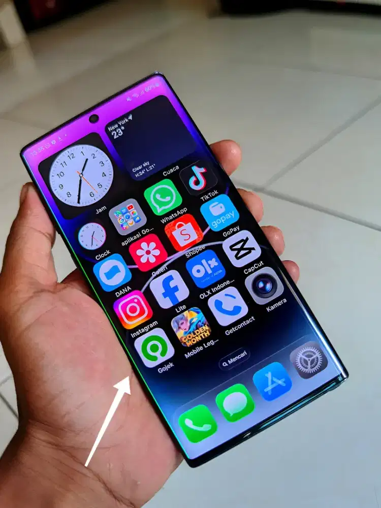 Samsung note 10 layar lengkung flegship 8+8/256gb