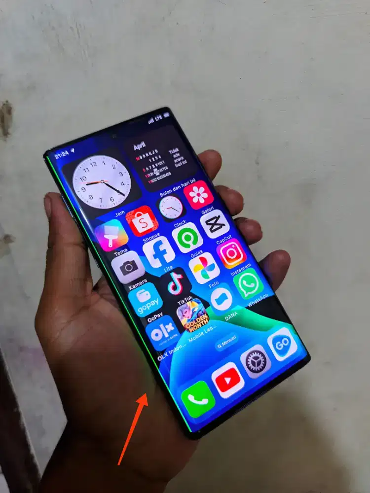 Samsung note 10 layar lengkung flegship 8+8/256gb