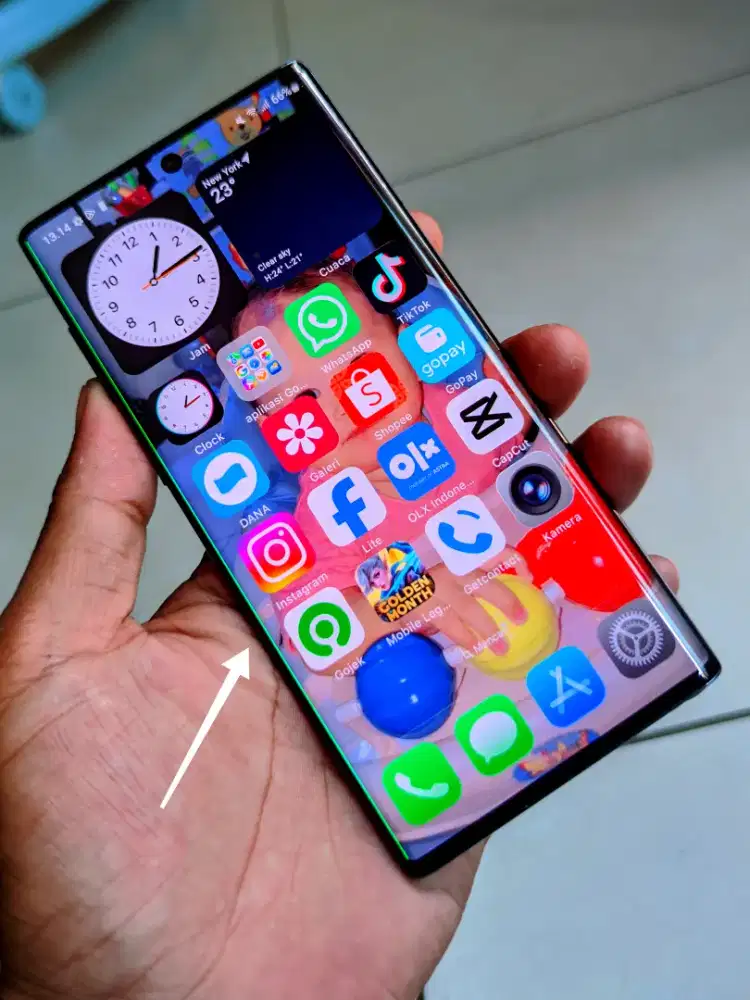 Samsung note 10 layar lengkung flegship 8+8/256gb