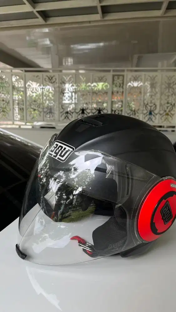 Helm AGV Fluid Matt Black/Red Original.