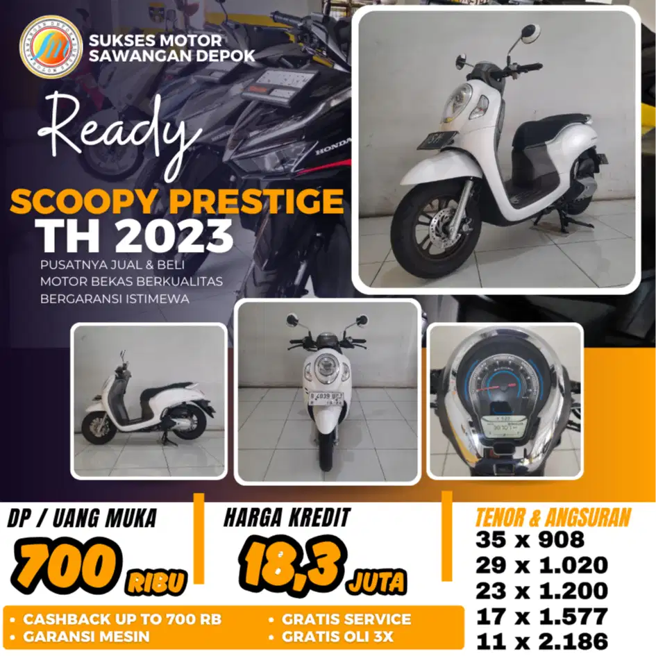PROMO CASH KREDIT SCOOPY NEW PRESTIGE TH 2023 KEYLESS MULUS BERGARANSI