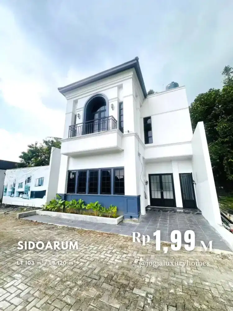 Dijual Rumah Desain Klasik Bonus Furniture di Sidoarum Godean