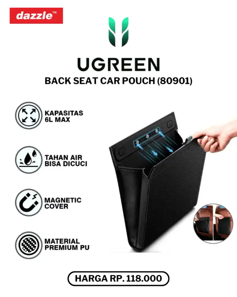 UGREEN BACK SEAT CAR POUCH (80901)