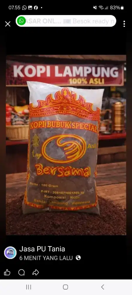 Kopi robusta lampung