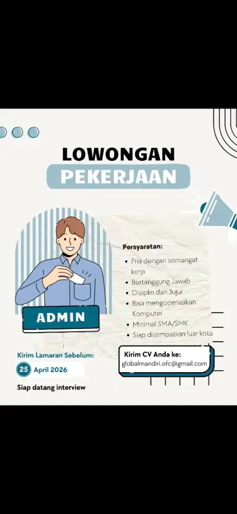 Lowongan Admin Komputer