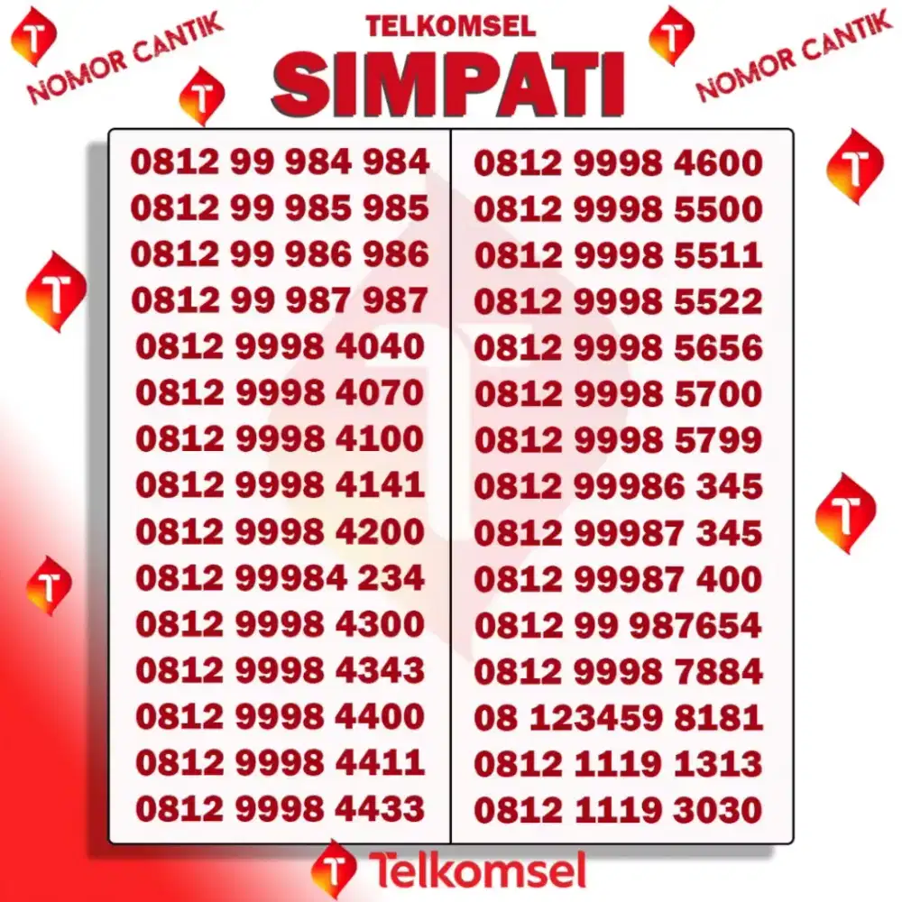 Telkomsel simpati 5G nomor cantik