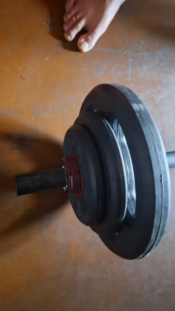 kit bar 20 kg rubber domyos decathlon