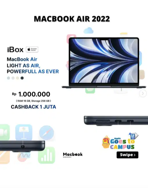 Macbook Air M2 2022 16/256 GB