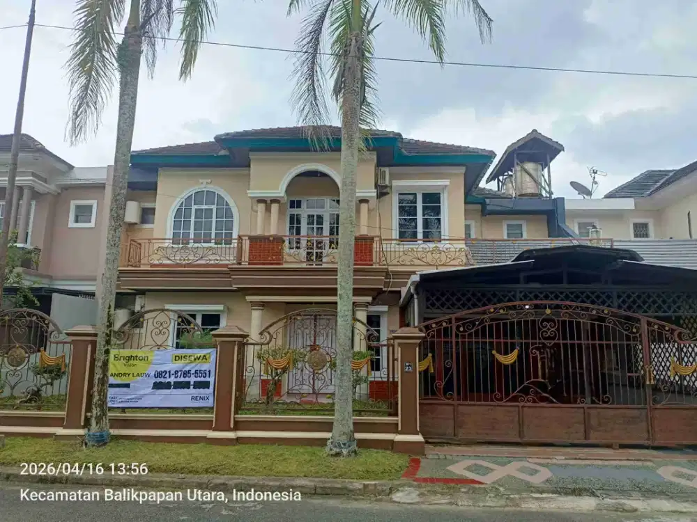 rumah cantik dan besar di cluster elite balikpapan baru