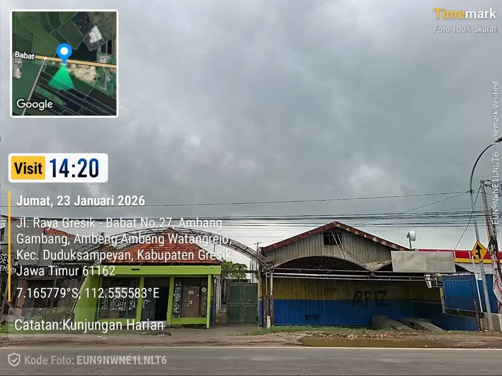 Dijual Cepat Aset Gudang Logistik area Gresik, posisi dipinggir jalan