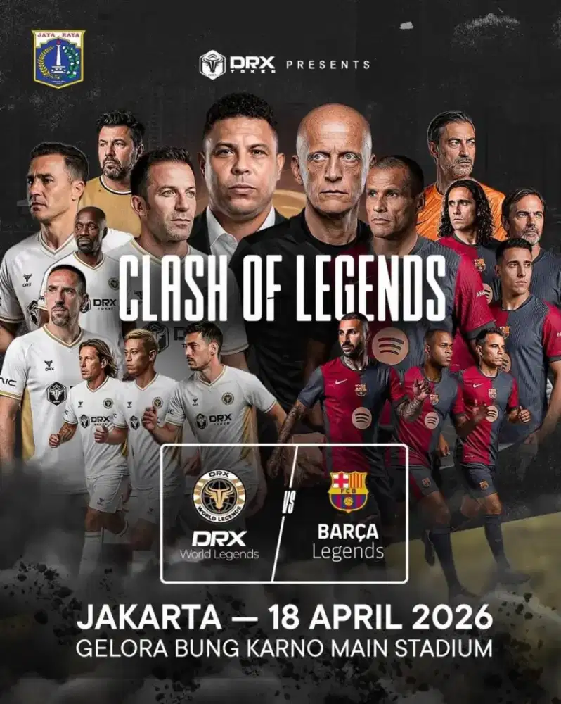Clash of legends : world legends vs Barca legends 18 april 2026