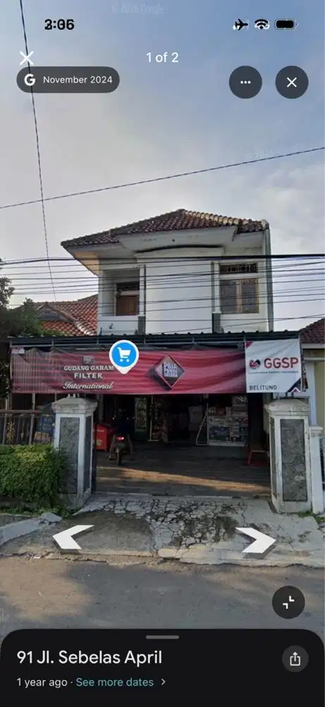 Rumah toko luas sumedang kota