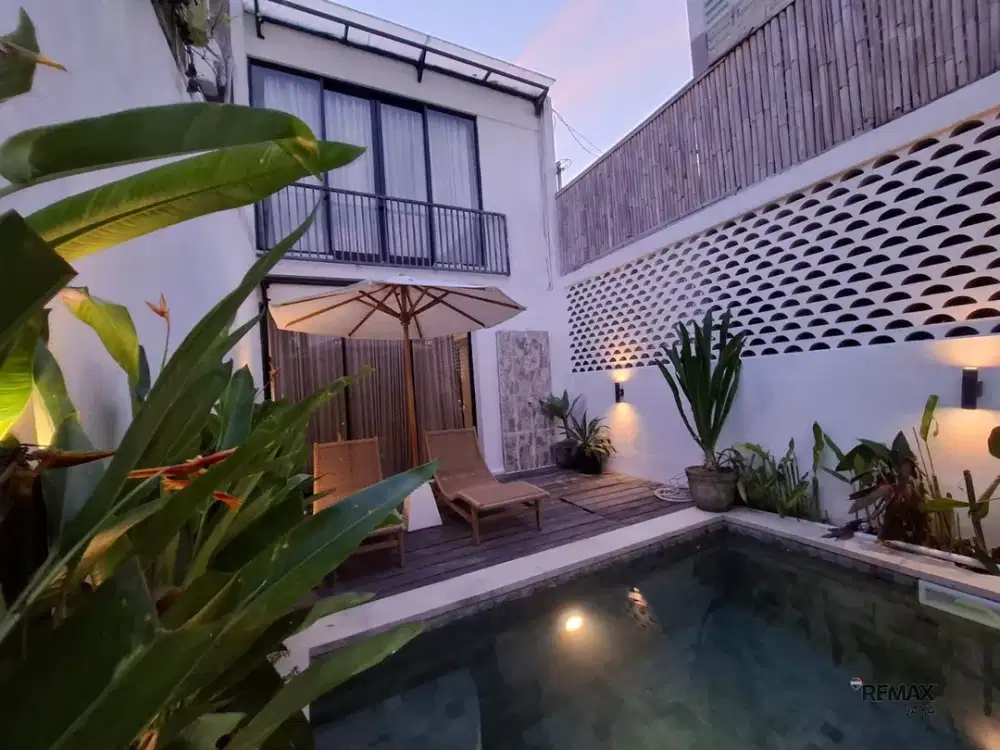 Villa Modern Cozy Disewakan Jangka Panjang 18 Th, di Pererenan Area